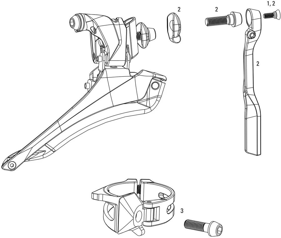 SRAM Ersatzteile Red 22, Red 2013 / Force 22 / Rival 22 Umwerfer 1 SRAM Ersatzteile Red 22, Red 2013 / Force 22 / Rival 22 Umwerfer